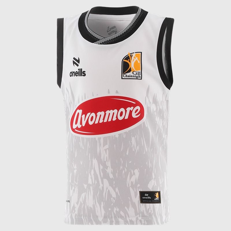 White O’Neills Kilkenny GAA Kids' Training Vest 2026 by O’Neills.