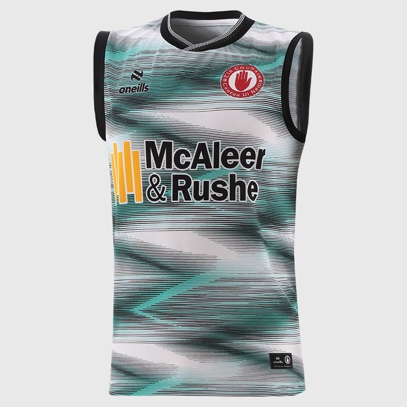 White / Green Tyrone GAA Training Vest 2026 by O’Neills.