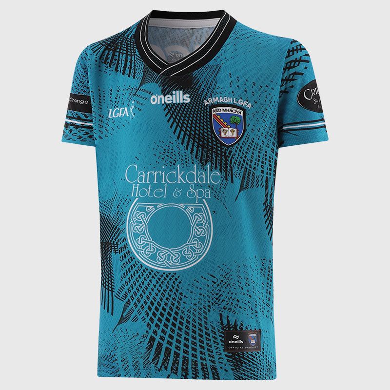 Green Armagh LGFA Kids' Alternative Jersey 2026 from O’Neills.
