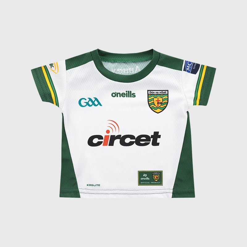White Donegal GAA Infant Goalkeeper Jersey 2026 from O’Neills.