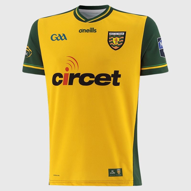 Yellow Donegal GAA Home Jersey 2026 from O’Neills.