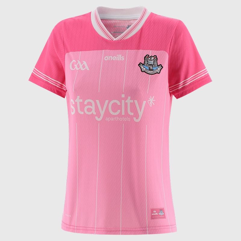 Pink Dublin GAA Women's Home Jersey 2026 from O’Neills.