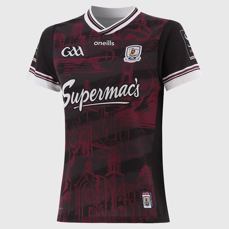 Black Galway GAA Women's Alternative Jersey 2025 from O’Neills.