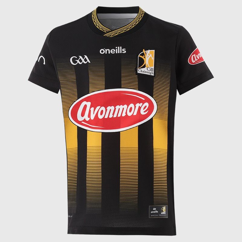 Black Kilkenny GAA Kids’ Home Jersey 2026 from O’Neills.