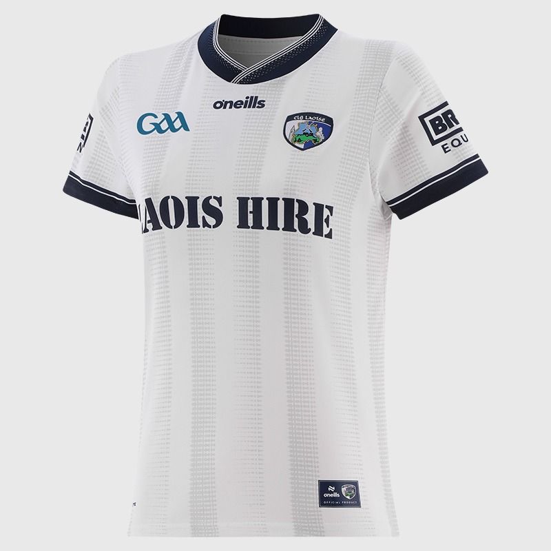 White Laois GAA Women's Alternative Jersey 2026 from O’Neills.