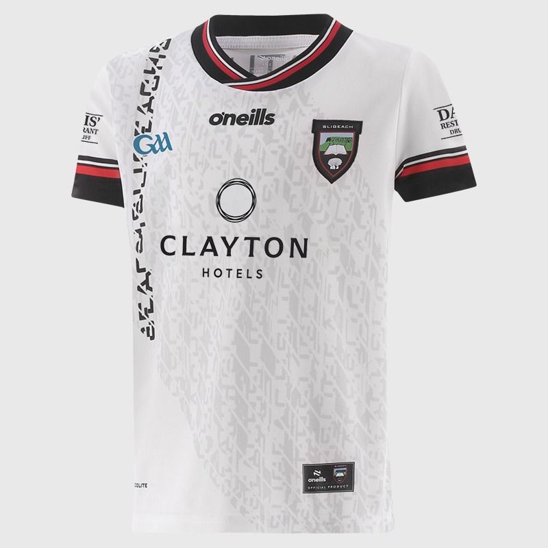 White Sligo GAA Kids’ Alternative Jersey 2026 from O’Neills.