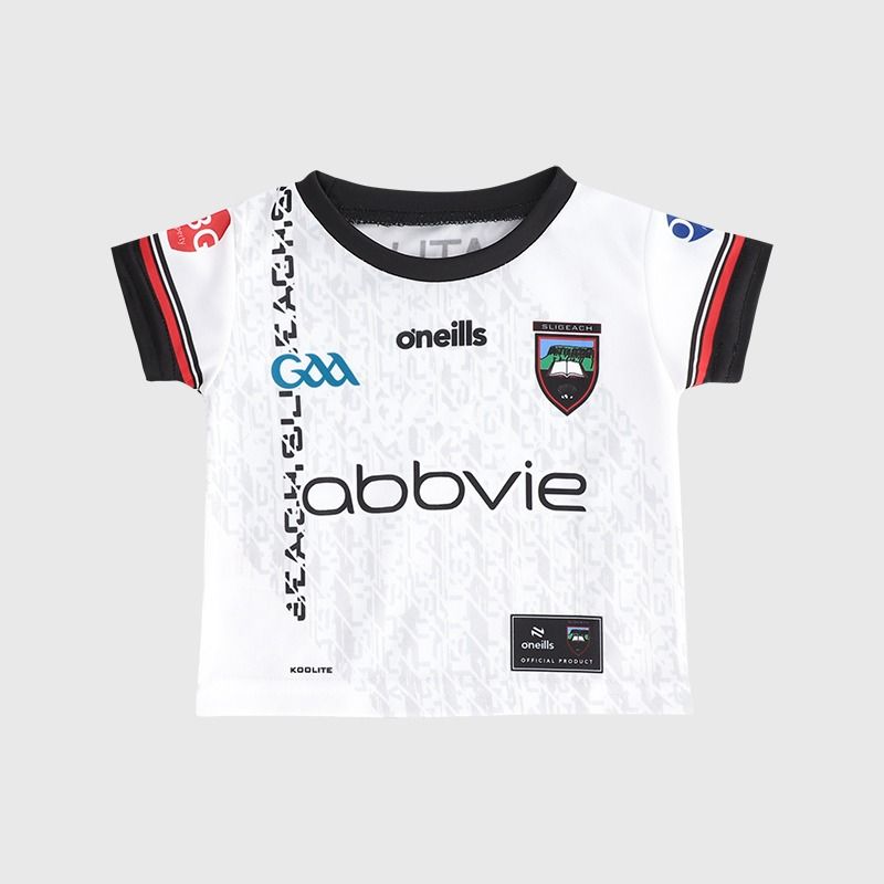 White Sligo GAA Infant Alternative Jersey 2026 from O’Neills.