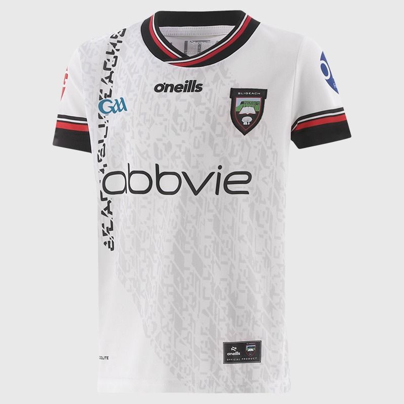 White Sligo GAA Kids' Alternative Jersey 2026 from O’Neills.