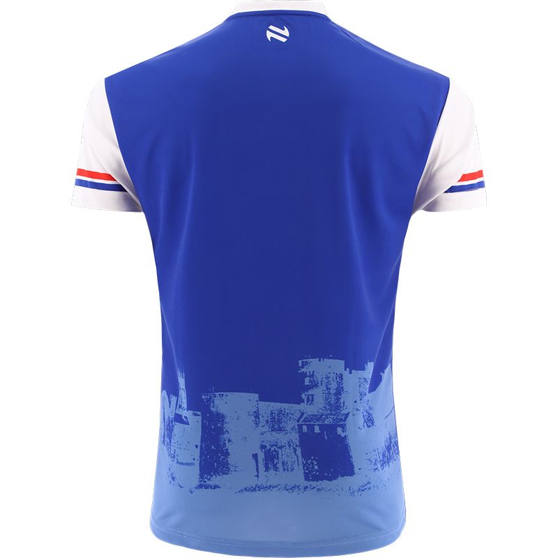 Royal Blue Mens' Treaty United FC Home Jersey 2024 with King John’s Castle image by O’Neills. 