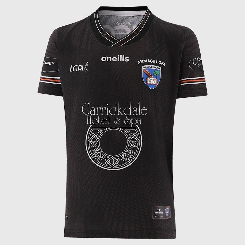 Black Armagh LGFA Kids' Goalkeeper Jersey 2026 from O’Neills.