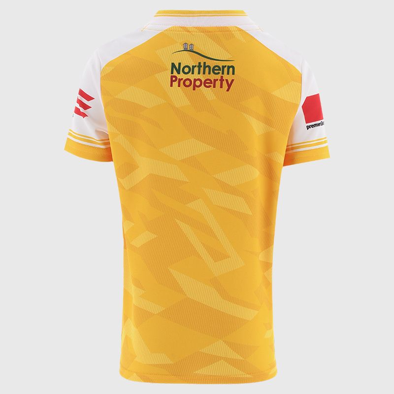 O’Neills Amber Antrim GAA Kids' Home Jersey 2025 by O’Neills.