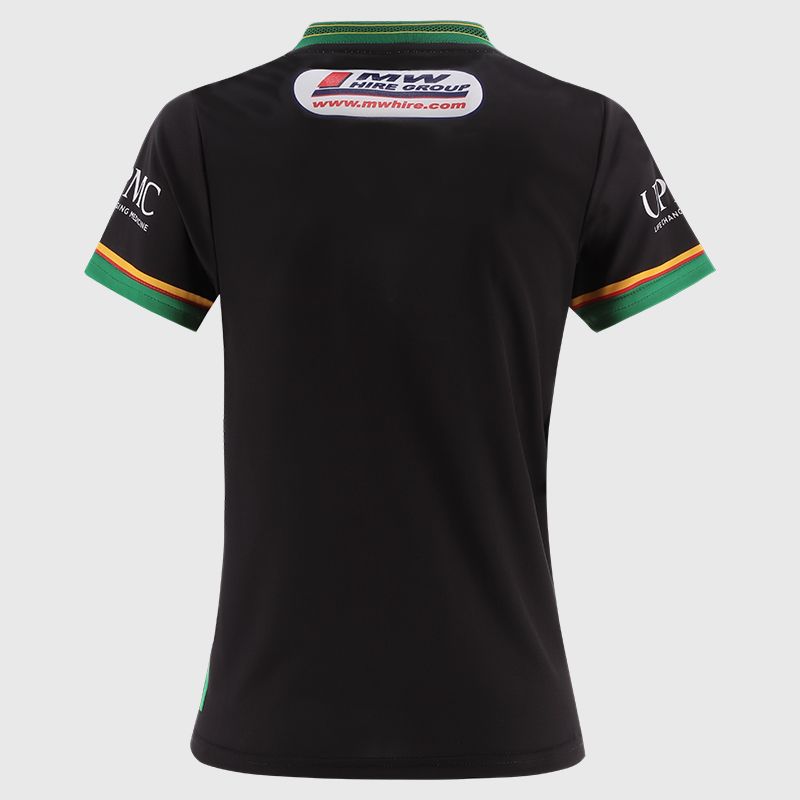 O’Neills Black Carlow GAA Women's Goalkeeper Jersey 2025 with ribbed crewneck by O’Neills.