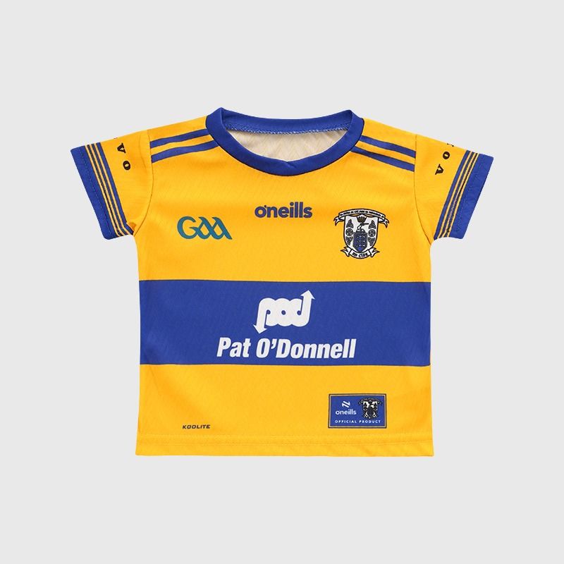 Amber Clare GAA Infant Home Jersey 2026 from O’Neills.