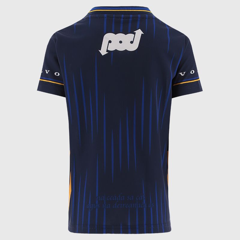 Navy Clare GAA Kids' Goalkeeper Jersey 2025 with ribbed crewneck by O’Neills.