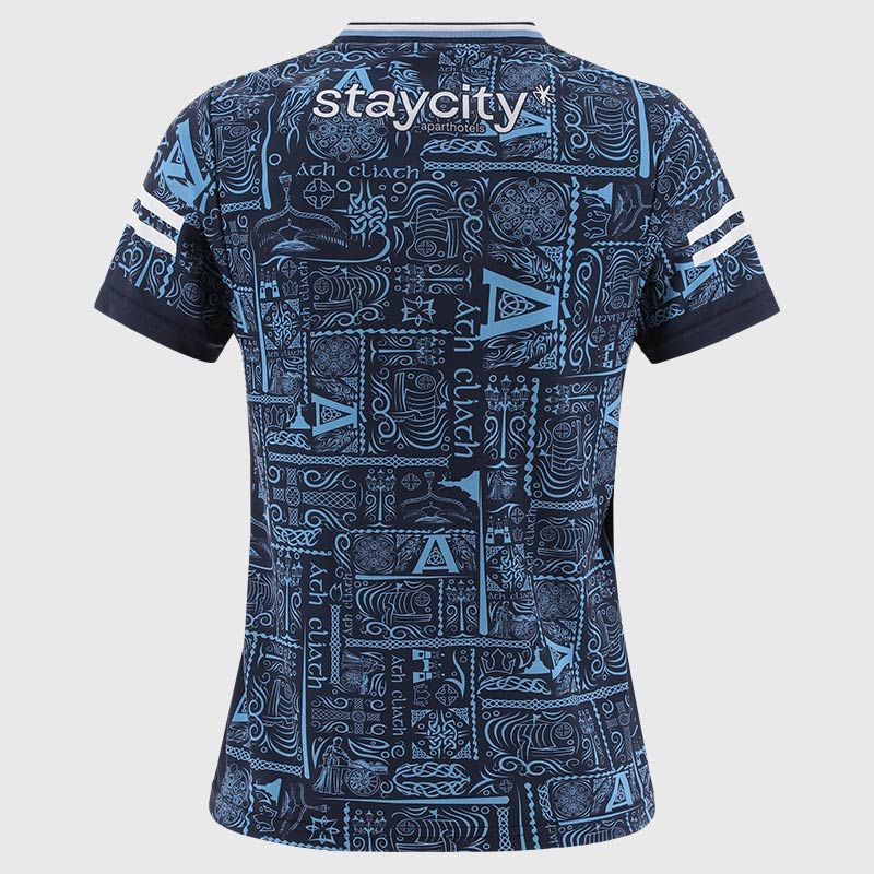 Navy Dublin GAA Women's Fit 2 Stripe Alternative Goalkeeper Jersey 2025 Personalised from O'Neills.