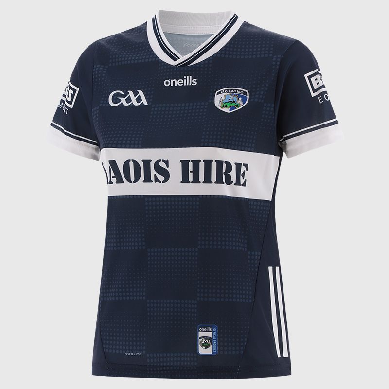 Navy O’Neills Laois GAA Women's Alternative Goalkeeper Vest 2025 with ribbed crewneck by O’Neills.