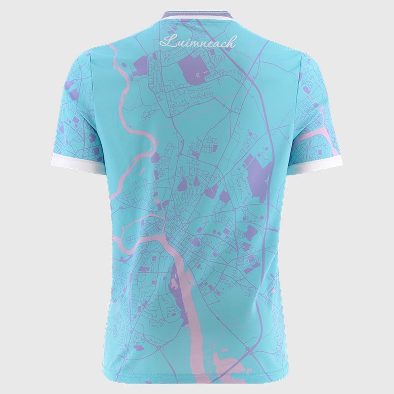 O’Neills Blue Limerick GAA Men's Goalkeeper Jersey 2025 with ribbed crewneck by O’Neills.