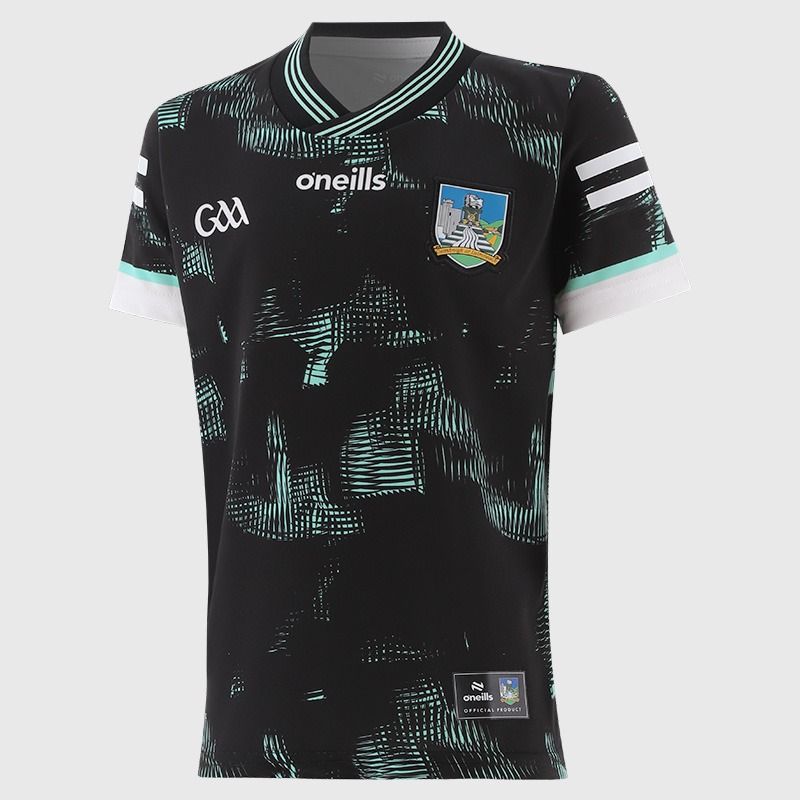 Black Limerick GAA Kids' Alternative Jersey 2026 from O’Neills.