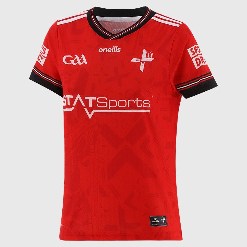 Red Louth GAA Women's Home Jersey 2026 from O’Neills.