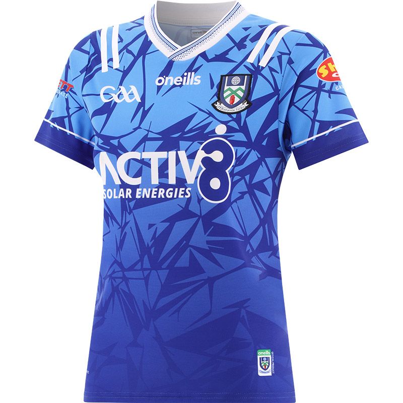 Blue Monaghan GAA Alternative Jersey 2024 with ribbed crewneck by O’Neills.