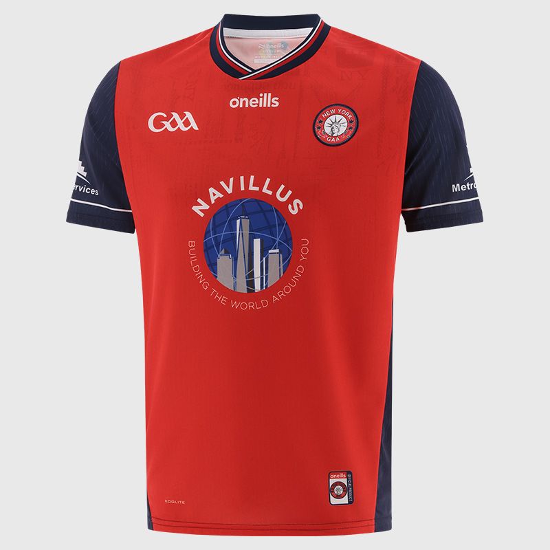 Red Shadow / Navy / White New York GAA Men's Goalkeeper Jersey 2025 from O’Neills Sportswear