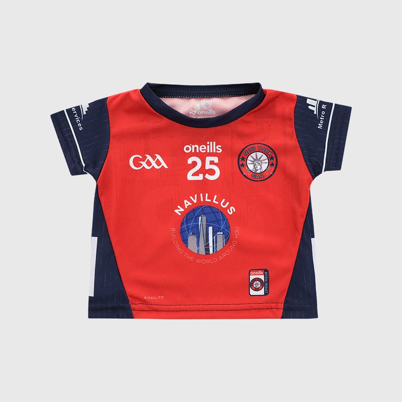 Red Shadow / Navy / White New York GAA Baby Goalkeeper Jersey 2025 from O’Neills Sportswear