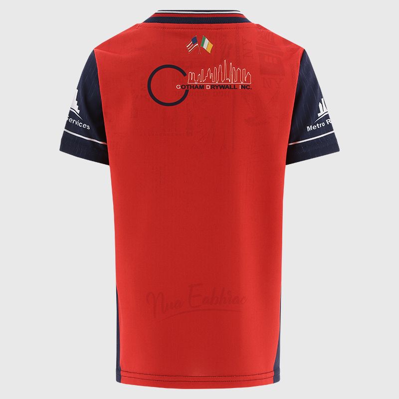 Red Shadow / Navy / White New York GAA Kids' Goalkeeper Jersey 2025 from O’Neills Sportswear
