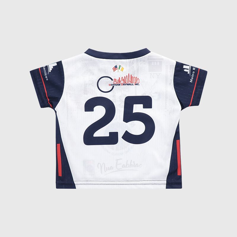 White Shadow / Navy / Red New York GAA Baby Home Jersey 2025 from O’Neills Sportswear