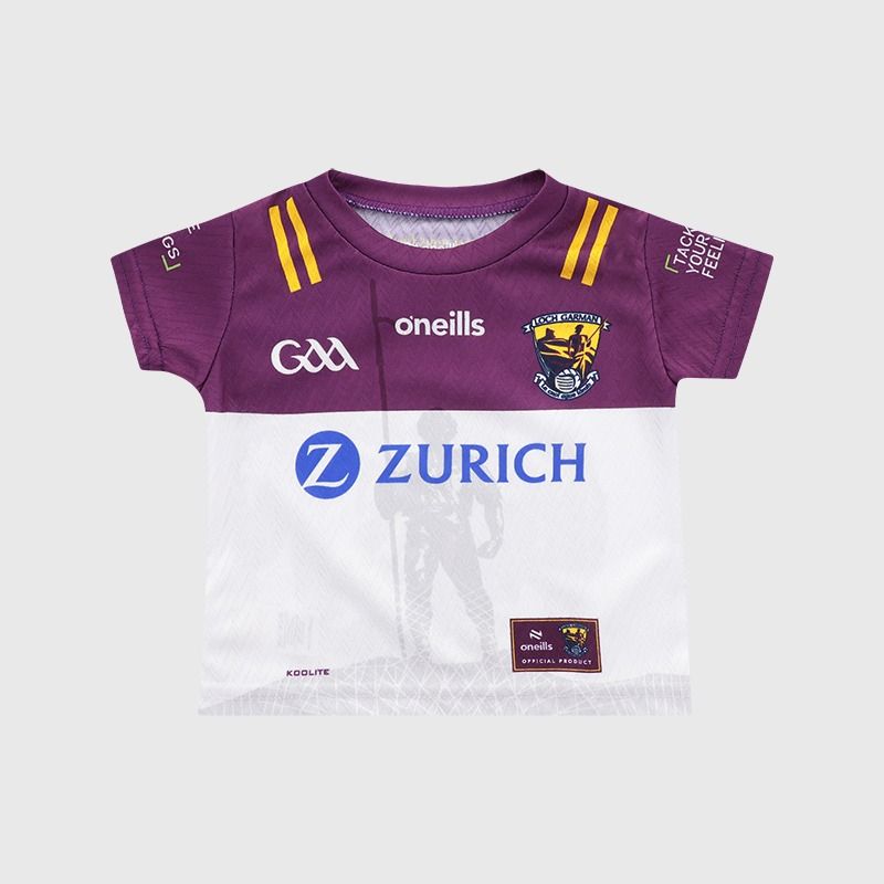 White Wexford GAA Infant 2 Stripe Goalkeeper Jersey From O'Neills