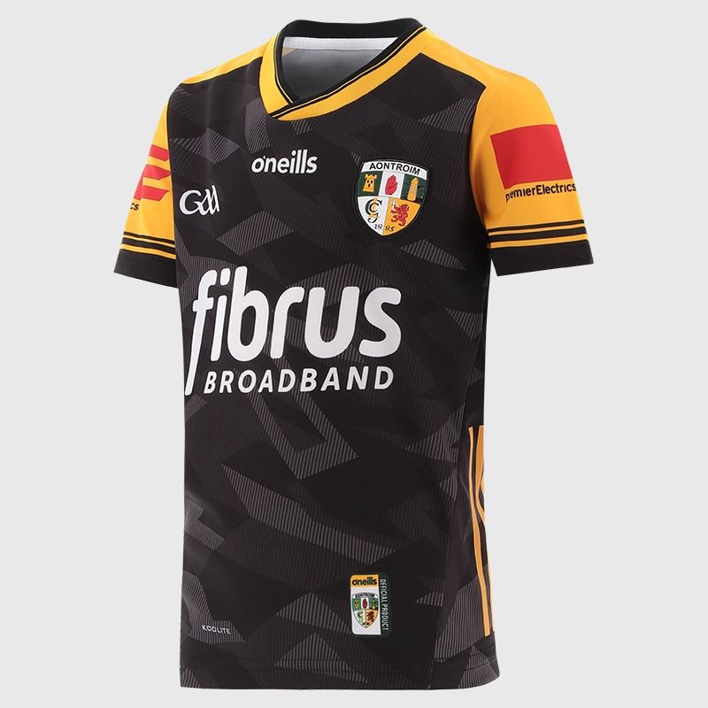 O’Neills Black Antrim GAA Goalkeeper Jersey 2025 by O’Neills.