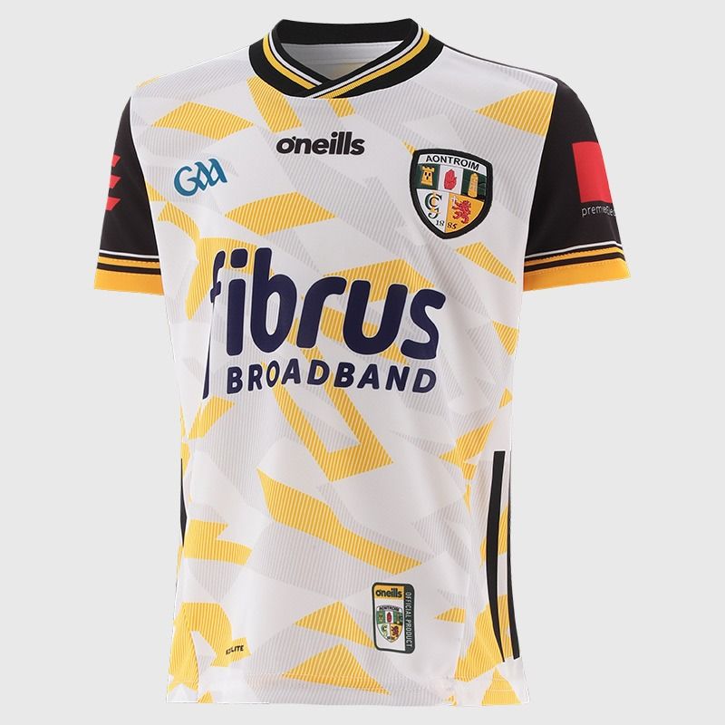 O’Neills White Antrim GAA Kids' Goalkeeper Jersey 2025 by O’Neills.