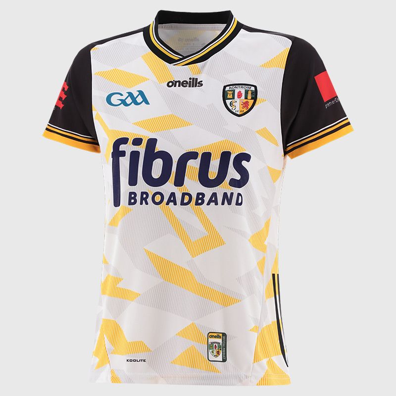 O’Neills White Antrim GAA Women's Fit Goalkeeper Jersey 2025 by O’Neills.
