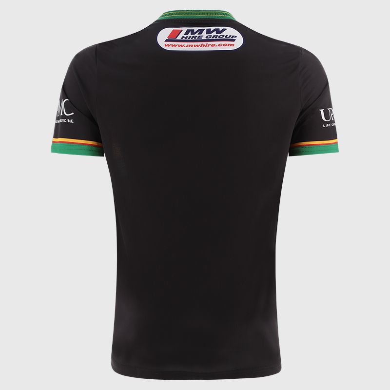 O’Neills Black Carlow GAA Men's Goalkeeper Jersey 2025 with ribbed crewneck by O’Neills.
