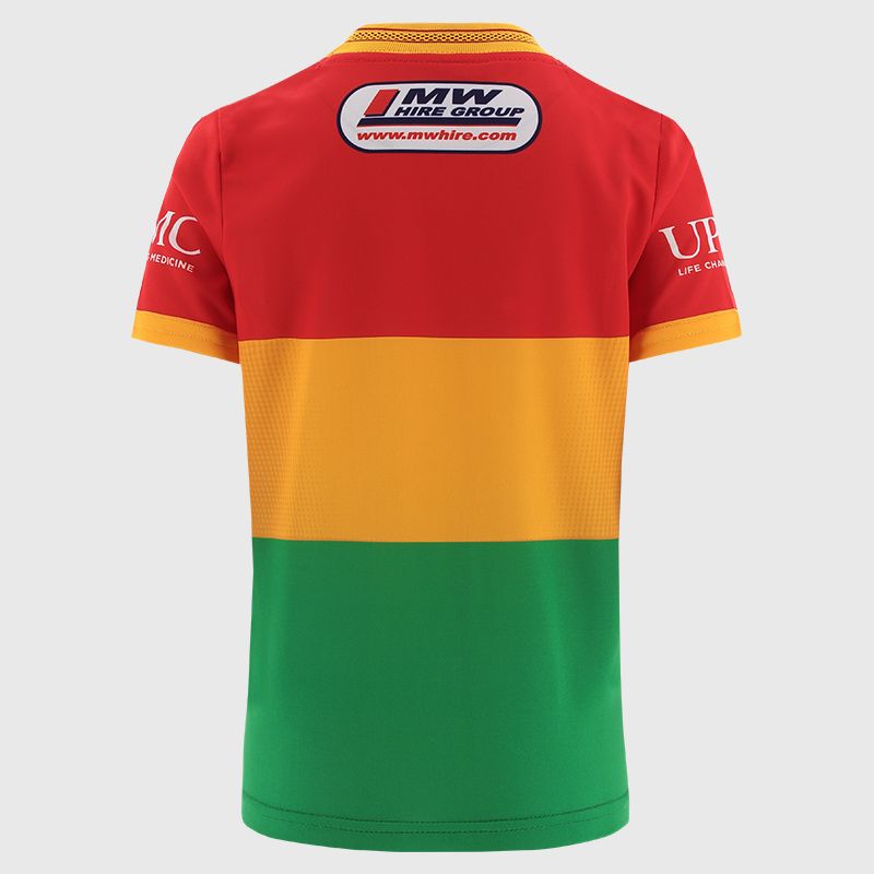 O’Neills Red Carlow GAA Kids' Home Jersey 2025 from O’Neills.