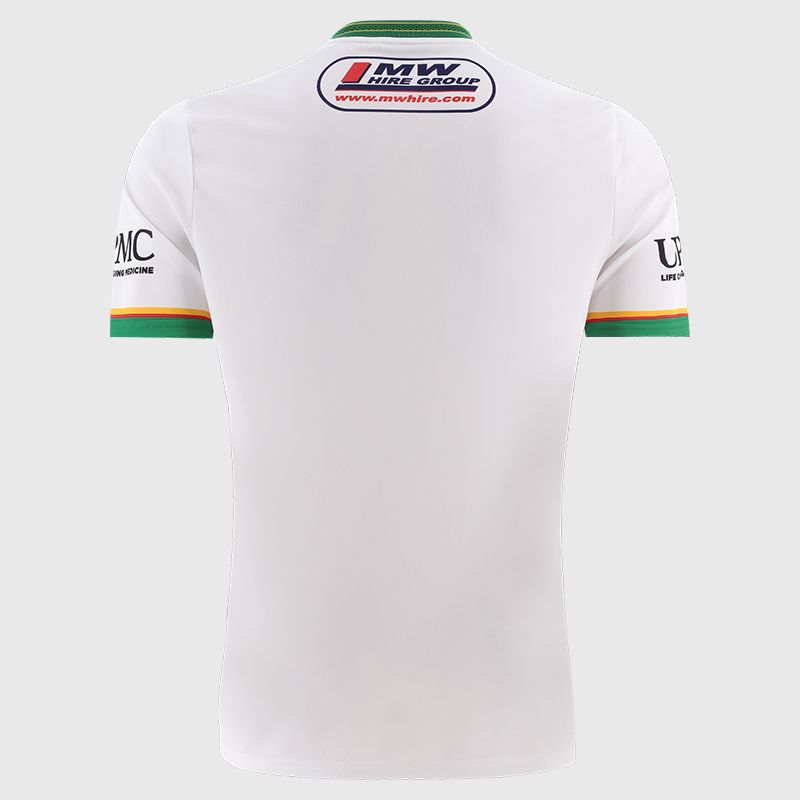 O’Neills White Carlow GAA Goalkeeper Jersey 2025 with ribbed crewneck by O’Neills.