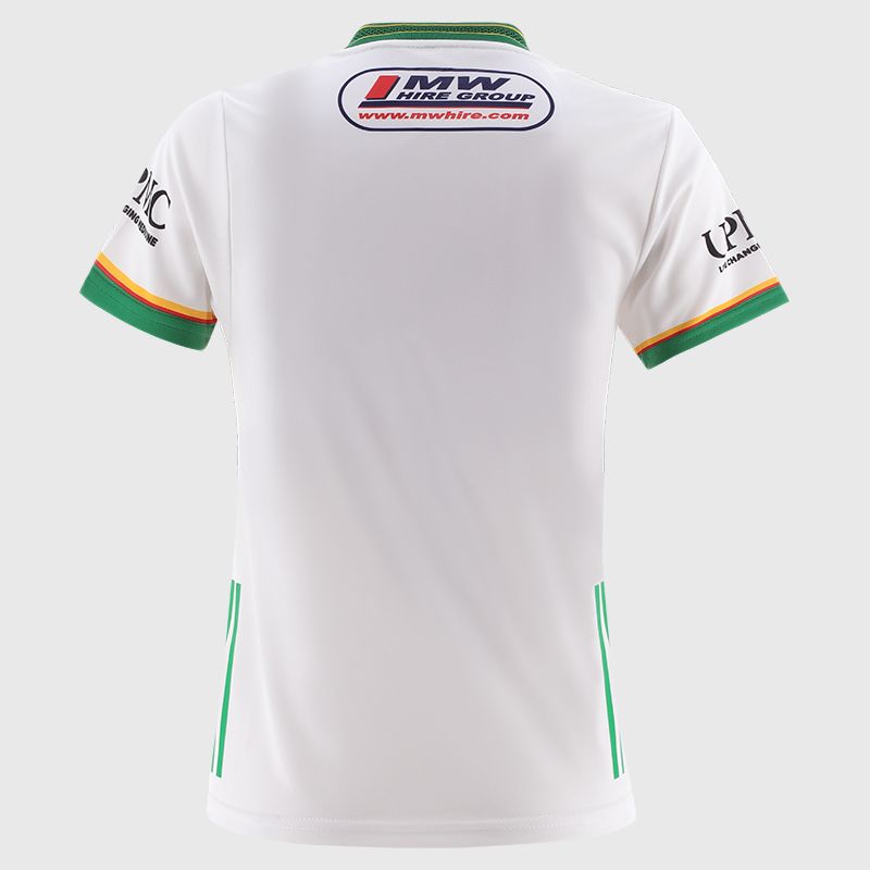 O’Neills White Carlow GAA Goalkeeper Jersey 2025 with ribbed crewneck by O’Neills.