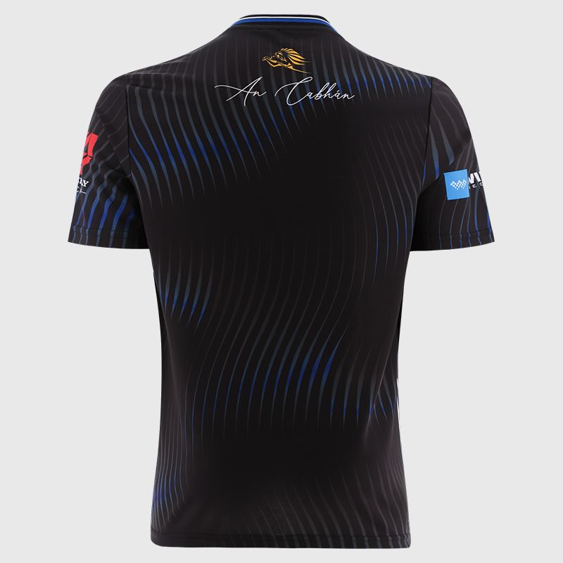 O’Neills Black Cavan GAA Men's Goalkeeper Jersey 2025 with ribbed crewneck by O’Neills.