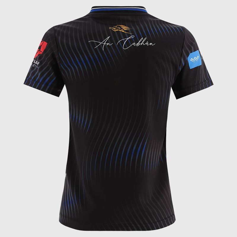 O’Neills Black Cavan GAA Women's Goalkeeper Jersey 2025 with ribbed crewneck by O’Neills.