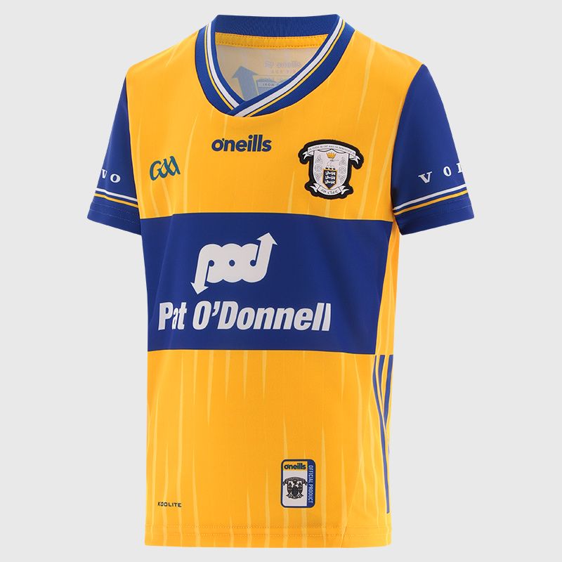 Amber Clare GAA Kids' Home Jersey 2025 by O’Neills.