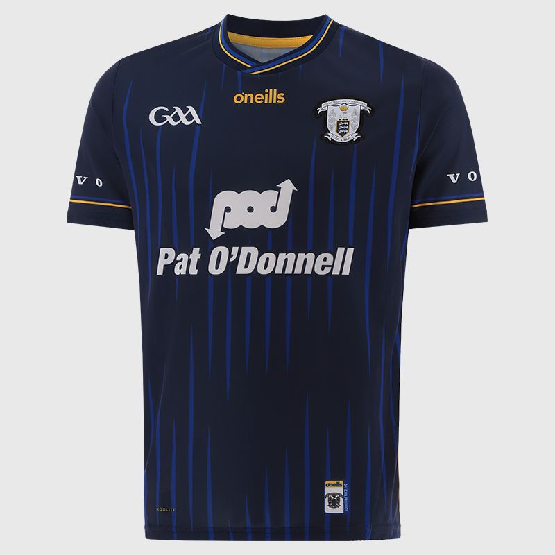 Navy Clare GAA Goalkeeper Jersey 2025 with ribbed crewneck by O’Neills.