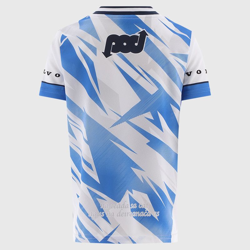 White Clare GAA Kids' Alternative Goalkeeper Jersey 2025 with ribbed crewneck by O’Neills.