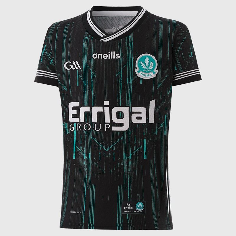 Black / Green Derry GAA Kids' Goalkeeper Jersey 2026 from O'Neills