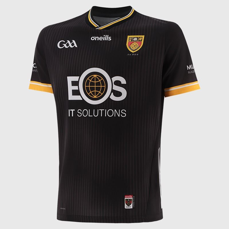 O’Neills Black Down GAA Goalkeeper Jersey 2025 with ribbed crewneck by O’Neills.