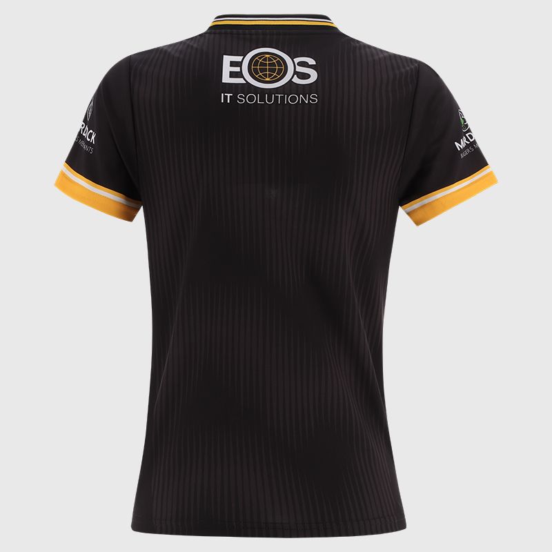 O’Neills Black Down GAA Women's Goalkeeper Jersey 2025 with ribbed crewneck by O’Neills.