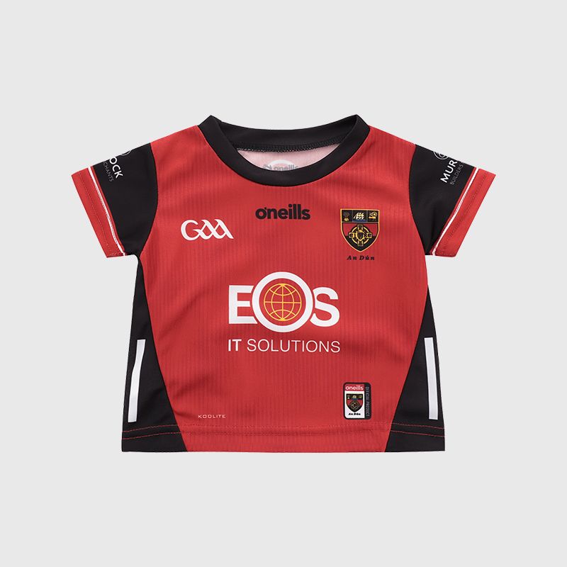 O’Neills Red Down GAA Baby Home Jersey 2025 from O’Neills.