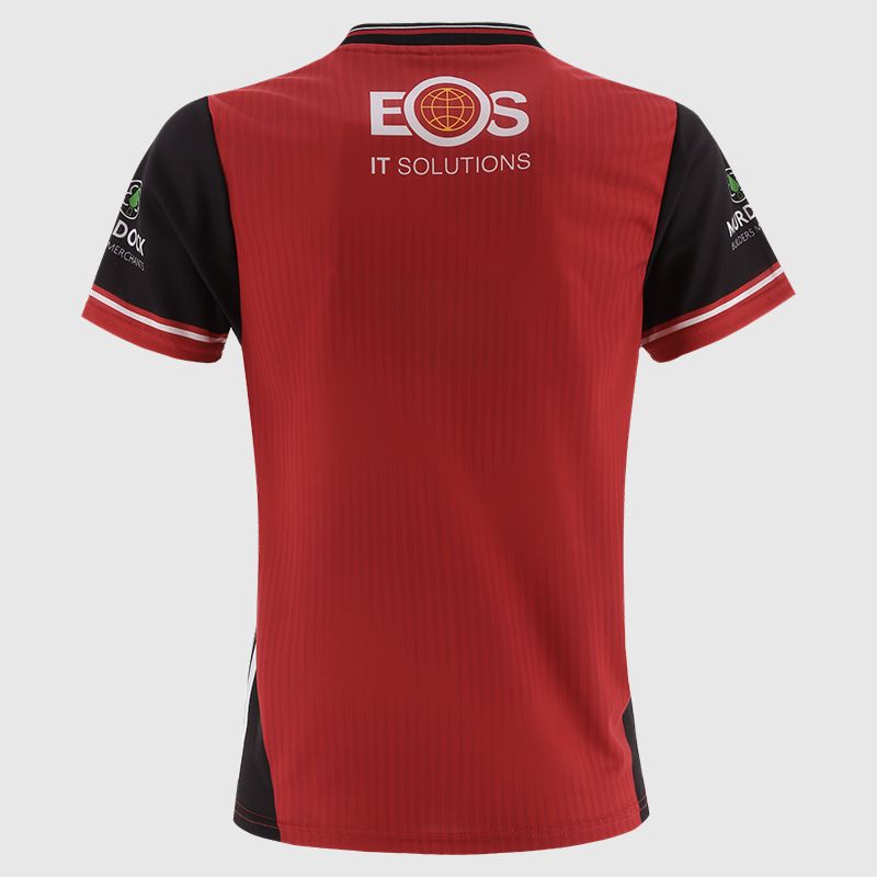 O’Neills Red Down GAA Women's Home Jersey 2025 from O’Neills.