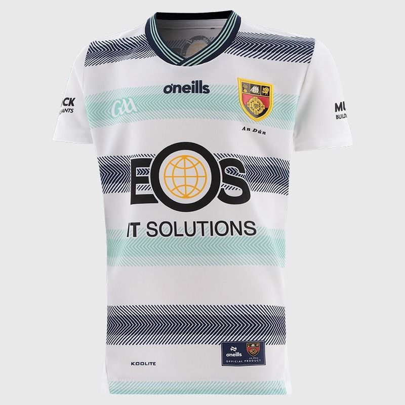 White Down GAA Kids' Alternative Goalkeeper Jersey 2026 from O’Neills.