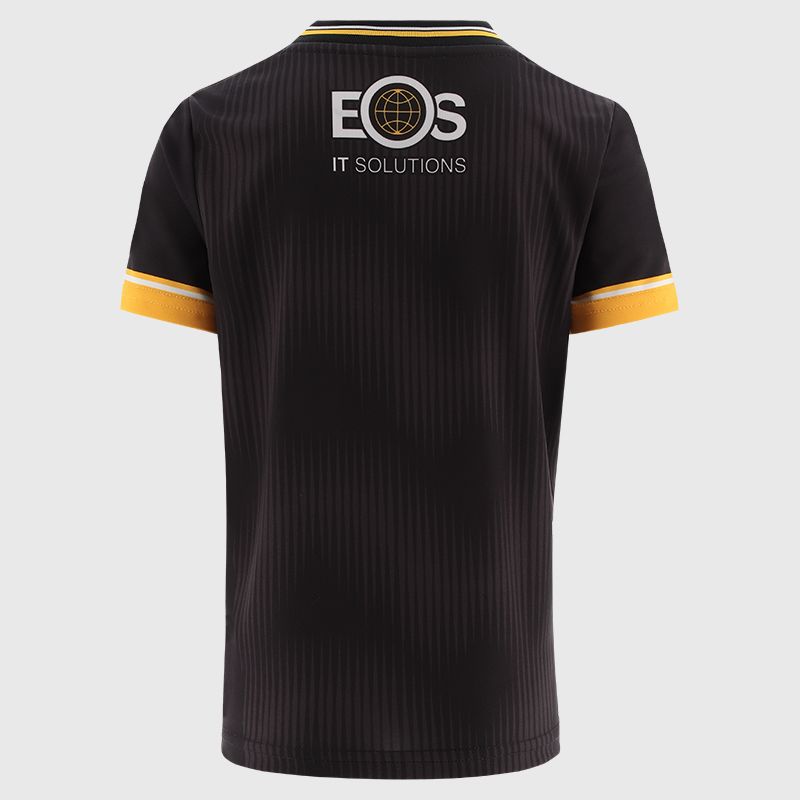 O’Neills Black Down LGFA Kids' Goalkeeper Jersey 2025 with ribbed crewneck by O’Neills.