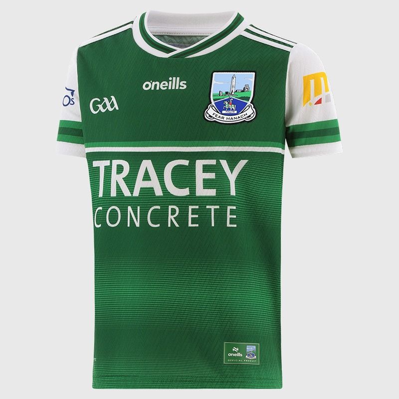 Green Fermanagh GAA Kids' Home Jersey 2026 from O’Neills.