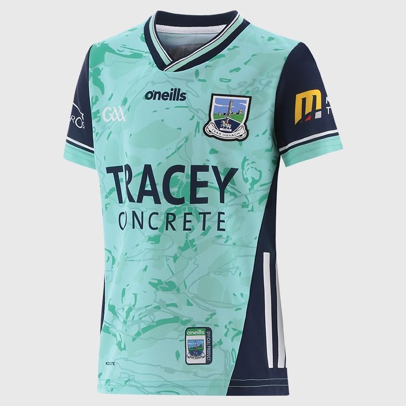 O'Neills Mint Fermanagh GAA Kids' Alternative Jersey 2025 by O'Neills.